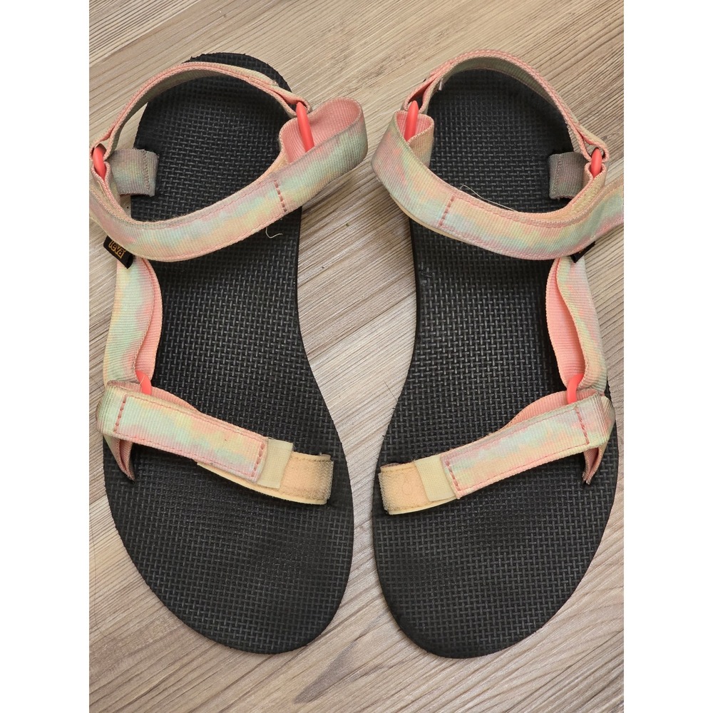 Teva Women's Original Universal Tie Dye Sorbet Lemon Sandals Multi Womens 9